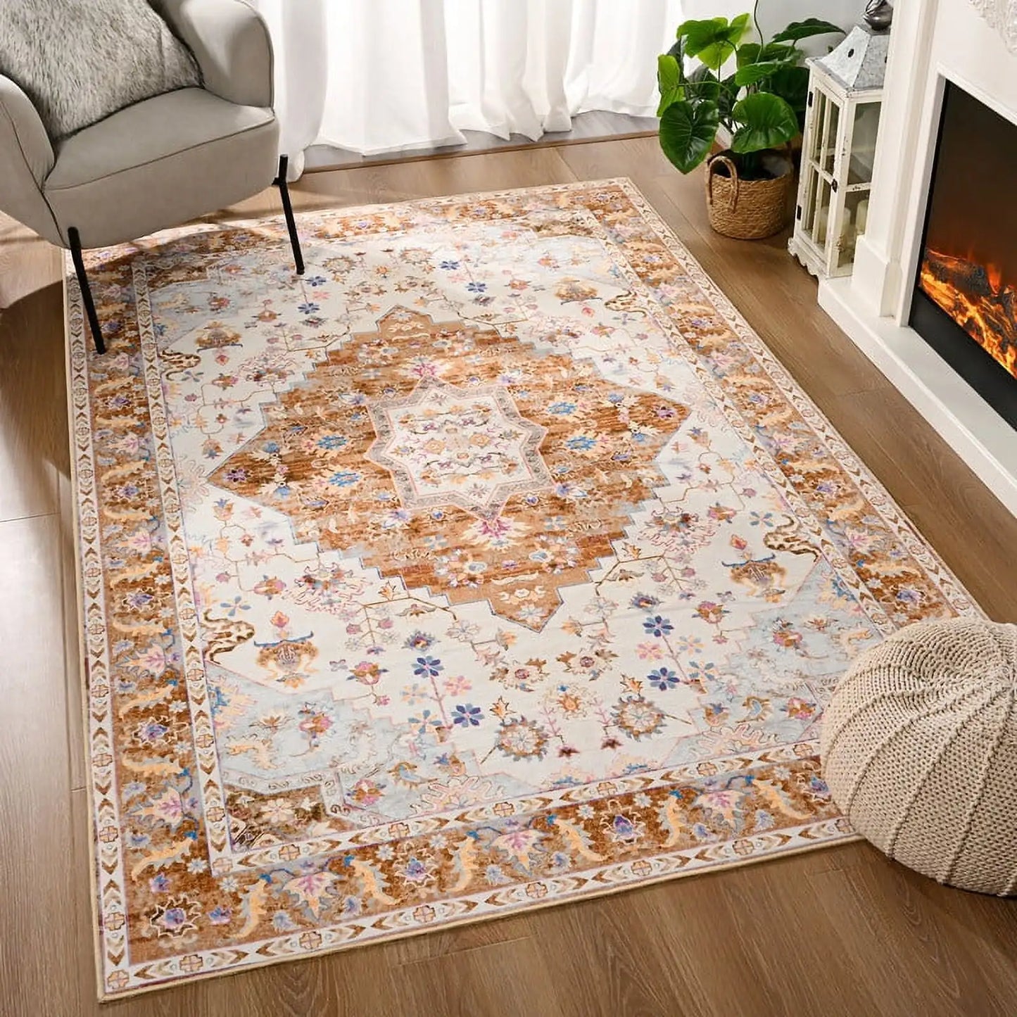 Soft Boho Vintage Persian Rug
