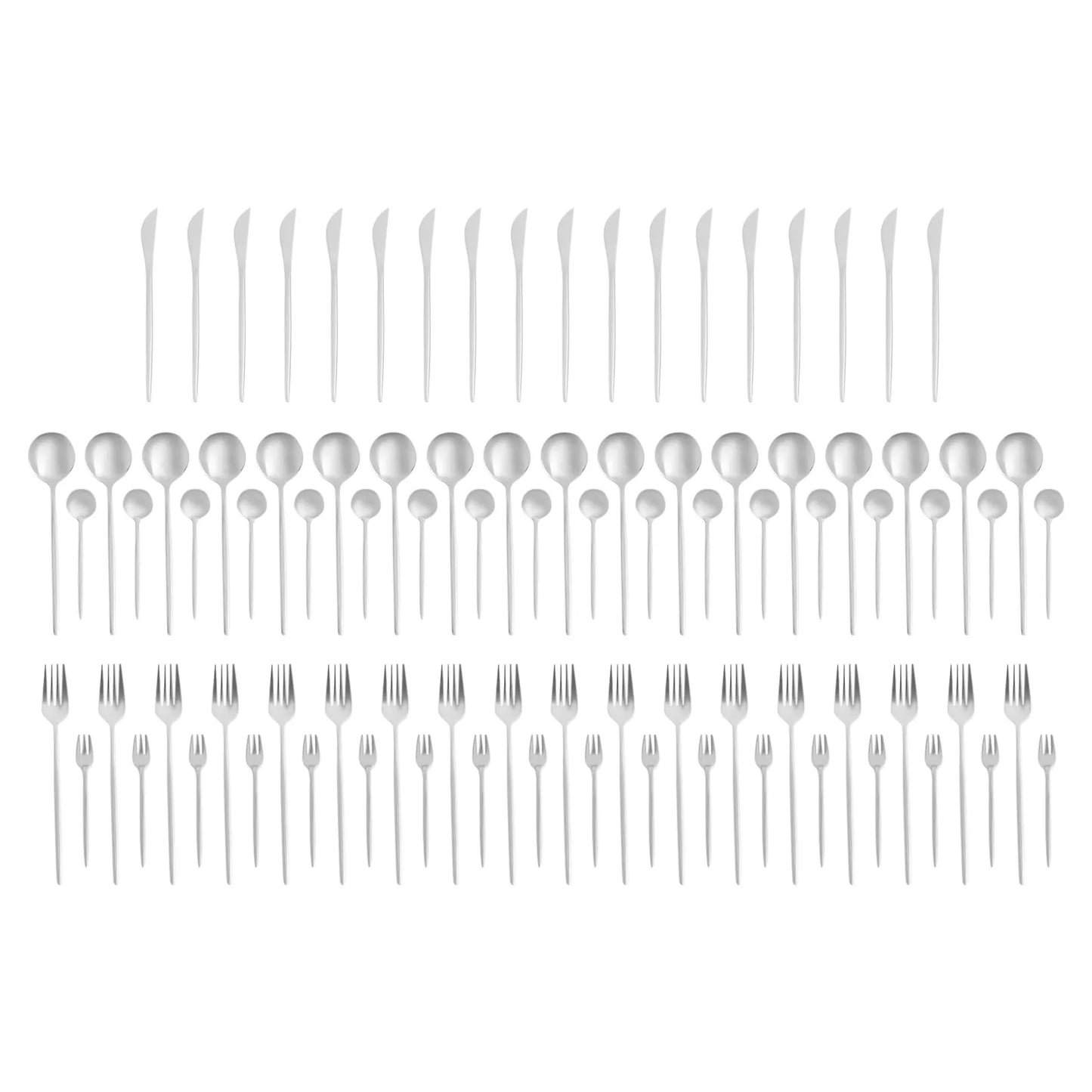 90 Piece Stainless Steel Silverware Set
