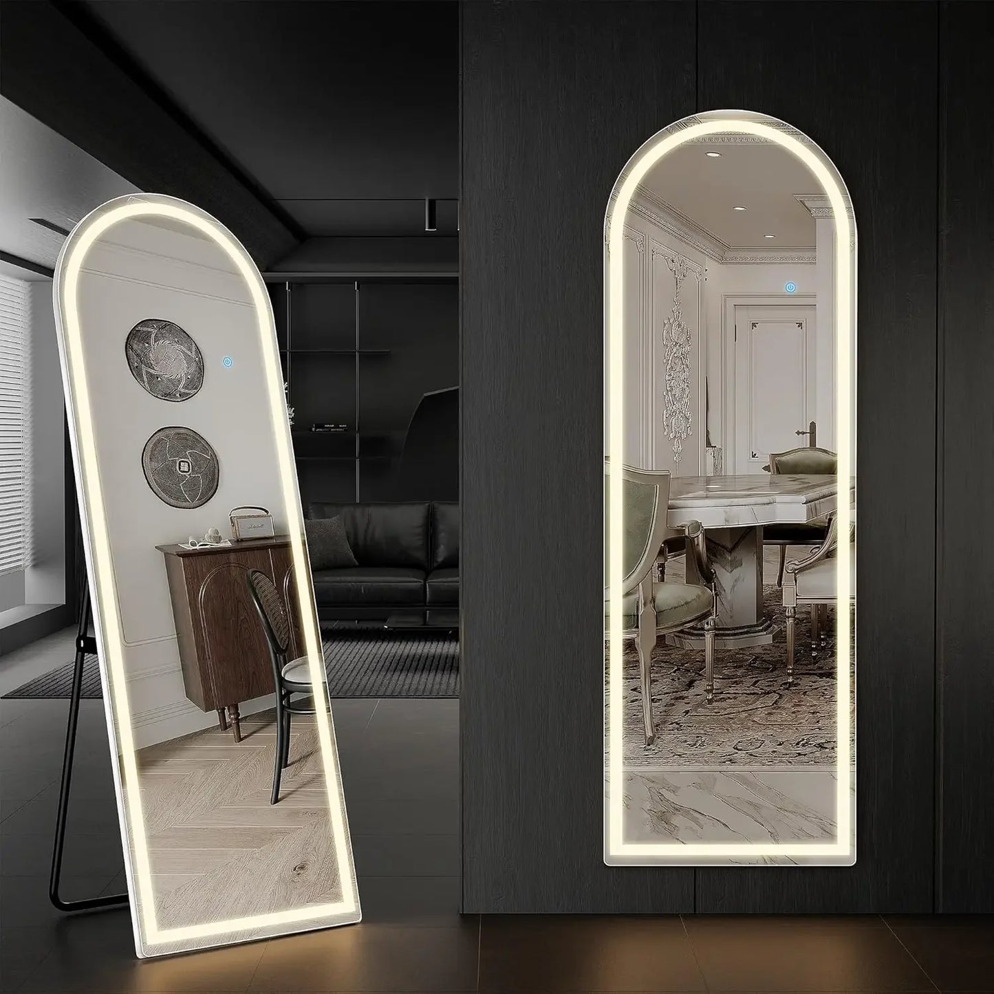 Full Length 60"x16" Mirror with Adjustable LED Light