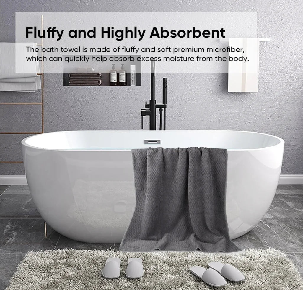 27" x 54" Highly Absorbent Bath Towel Set