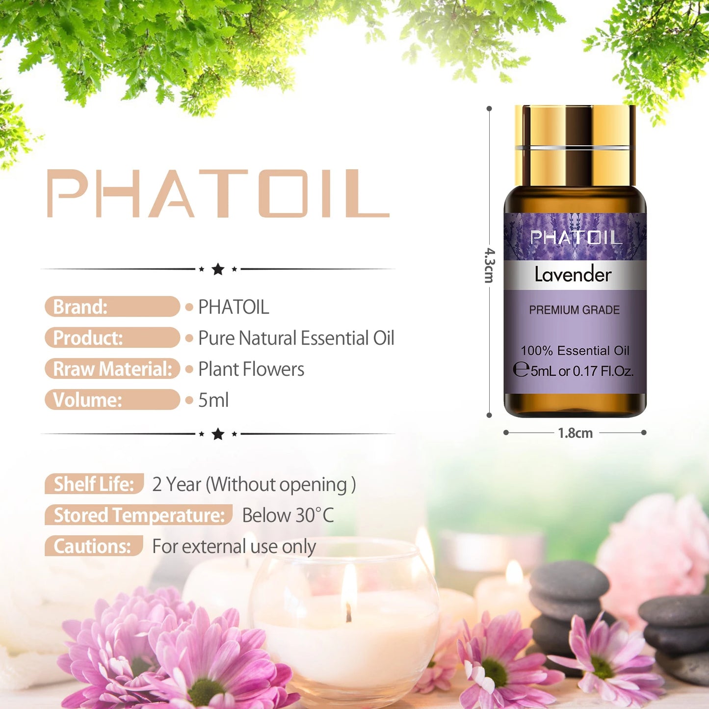 15 Piece Essential Oils Set, Natural Plant Aroma