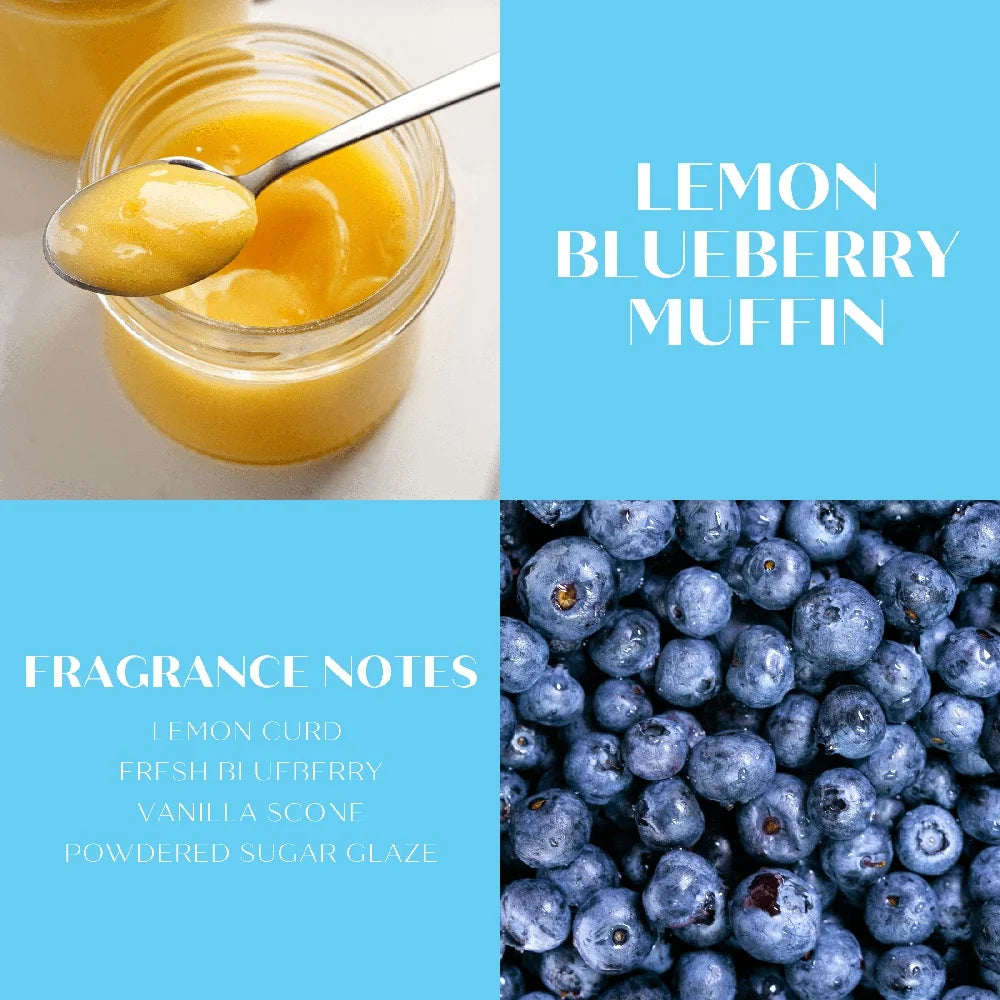 Lemon Blueberry Muffin Scented Candle, Triple Wick