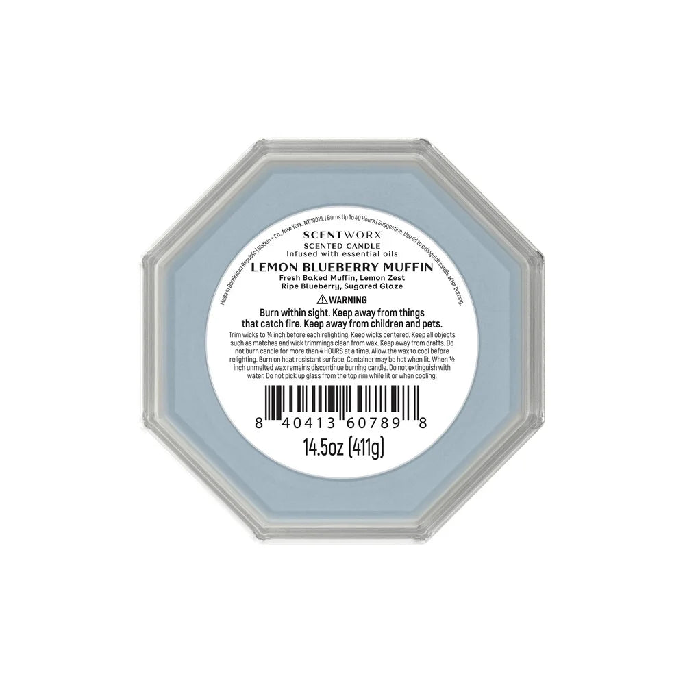 Lemon Blueberry Muffin Scented Candle, Triple Wick