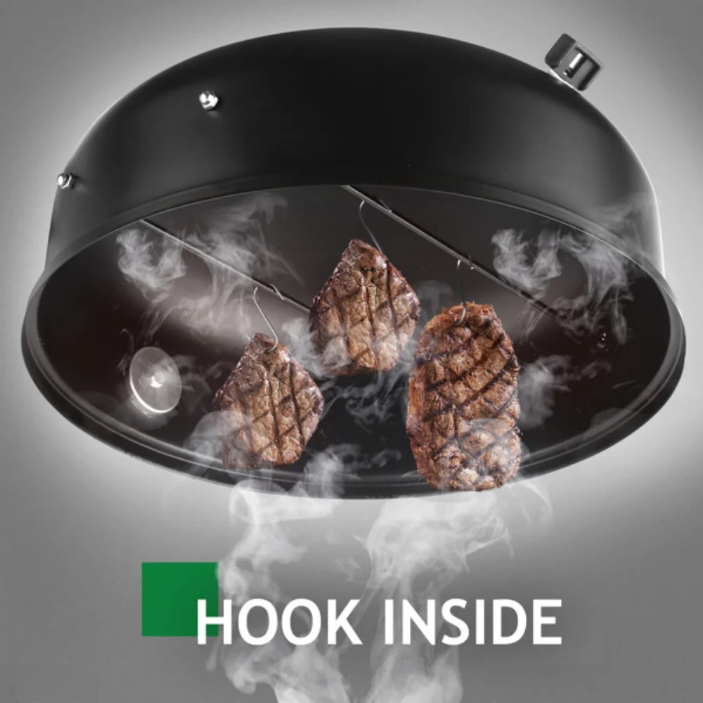 Outdoor Charcoal Smoker and Grill with Thermometer