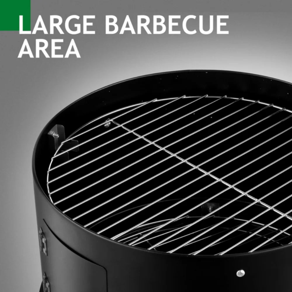 Outdoor Charcoal Smoker and Grill with Thermometer
