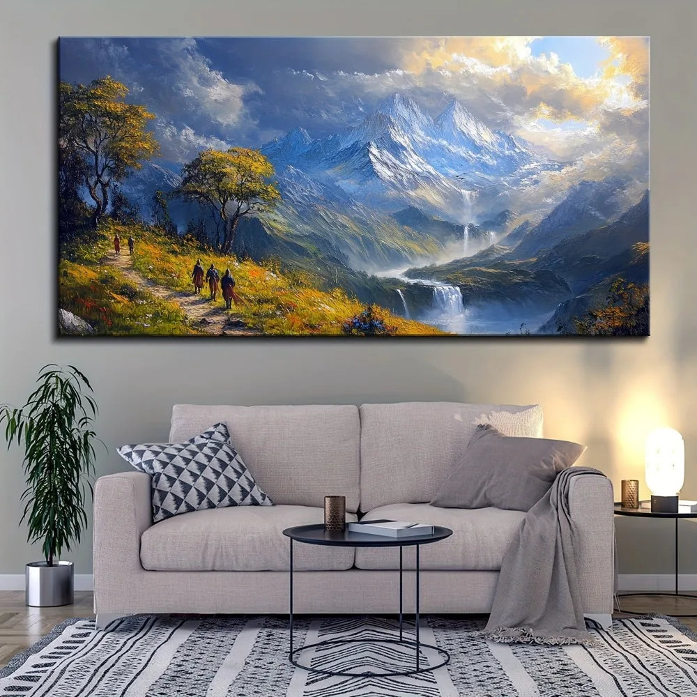 Wood Frame Painting, Sierra Nevada, California Landscape