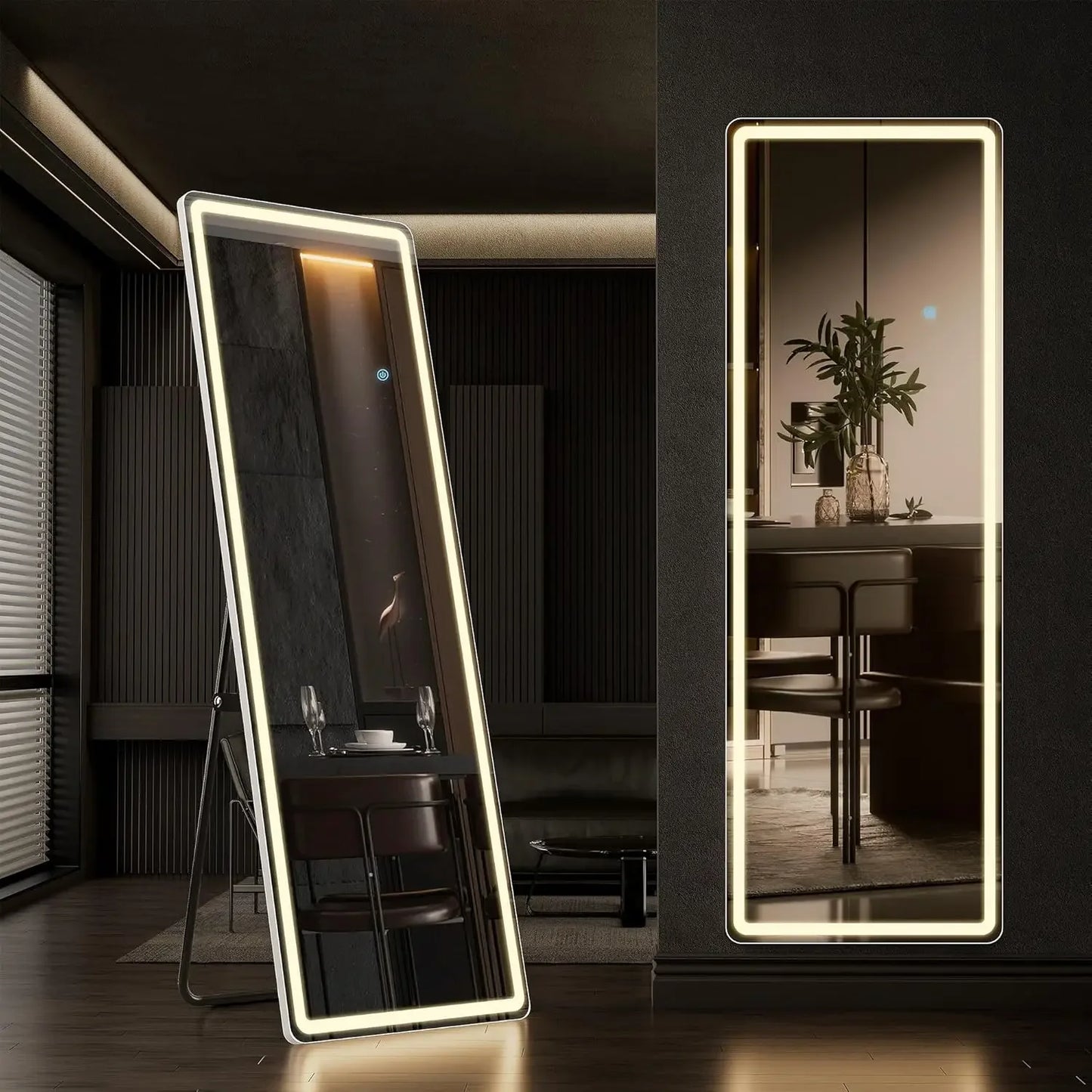 Full Length 60"x16" Mirror with Adjustable LED Light