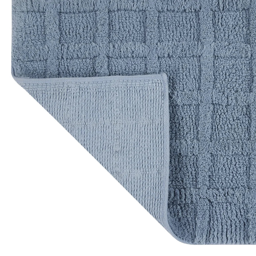 2 Piece Cotton Bath Rug Set, Non-Slip Backing