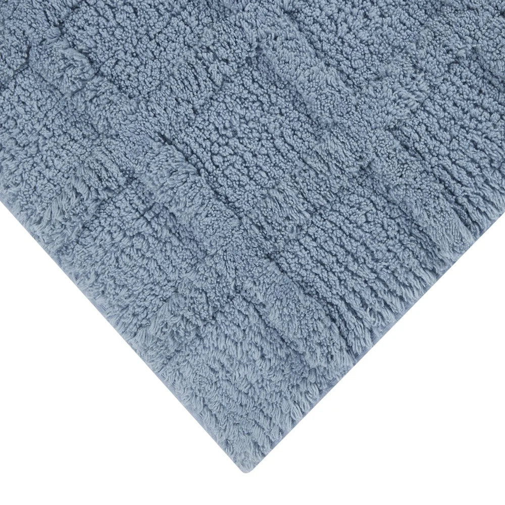 2 Piece Cotton Bath Rug Set, Non-Slip Backing