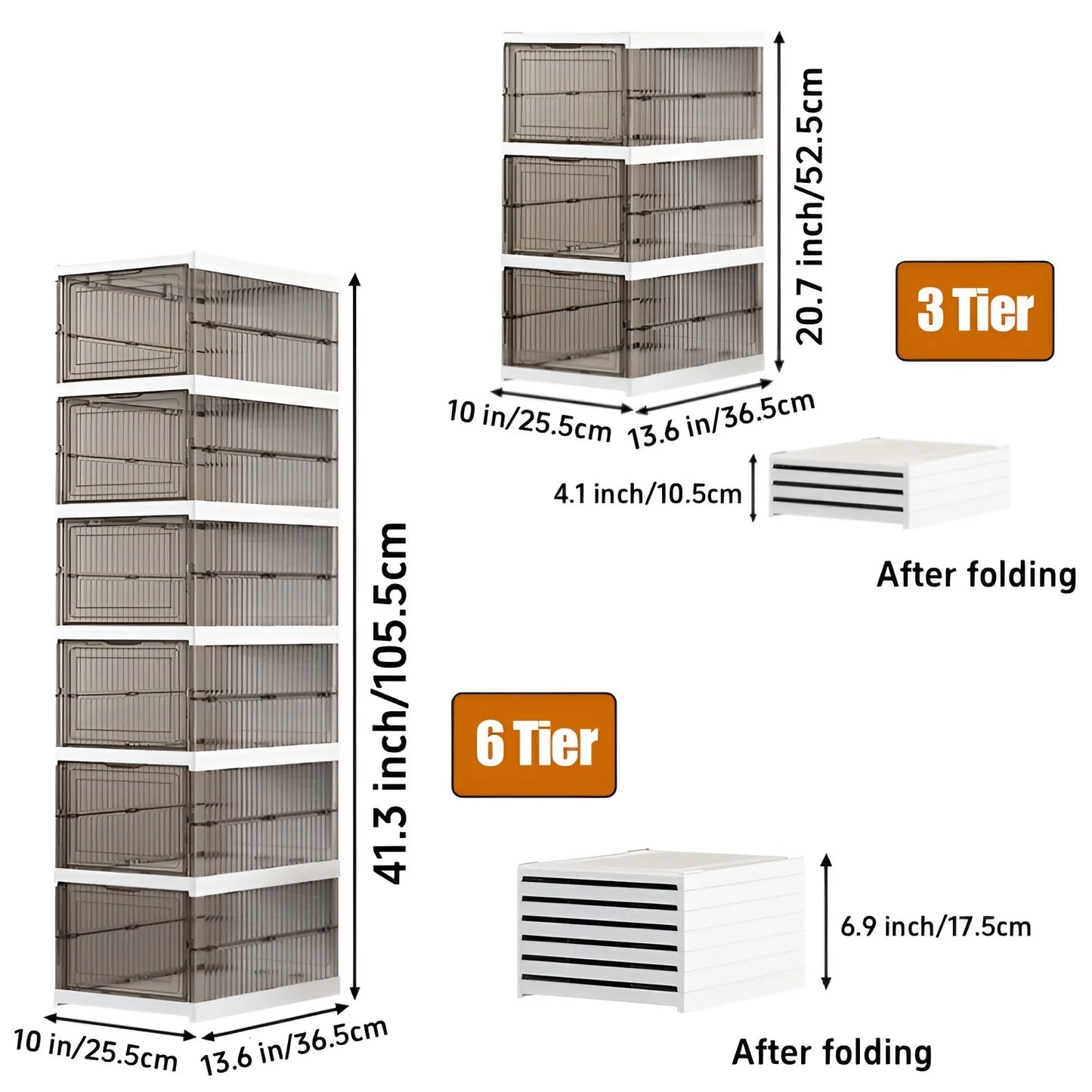 Free Standing Clear Shoe Storage Unit