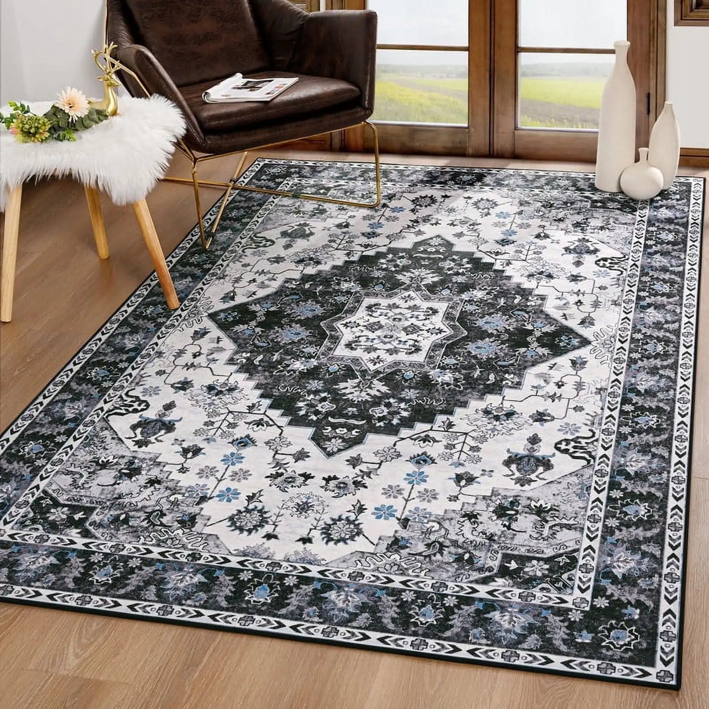 Soft Boho Vintage Persian Rug