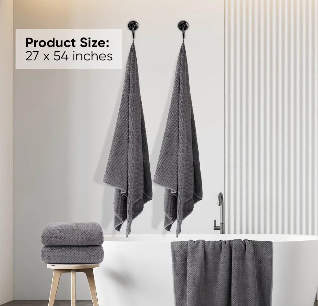 27" x 54" Highly Absorbent Bath Towel Set