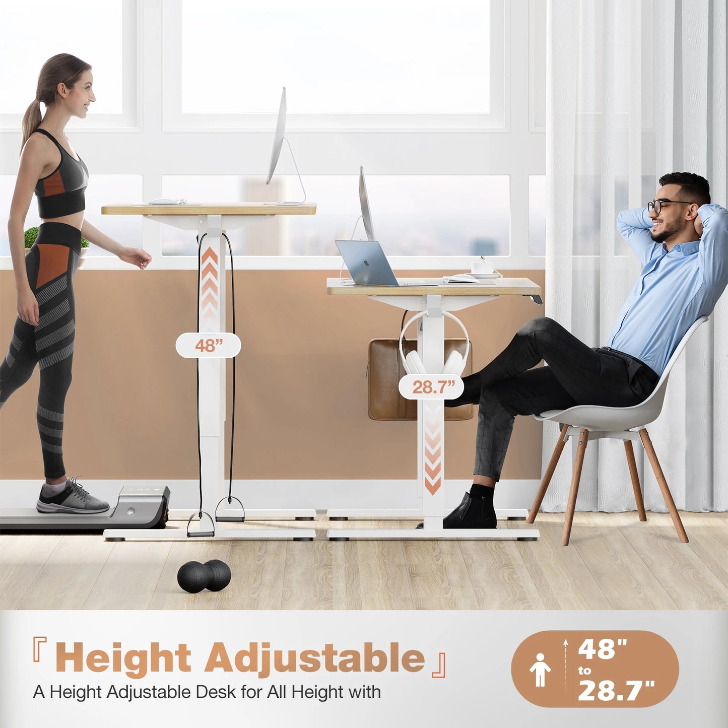 Electric Standing Desk, Height Adjustable, Stand or Sit
