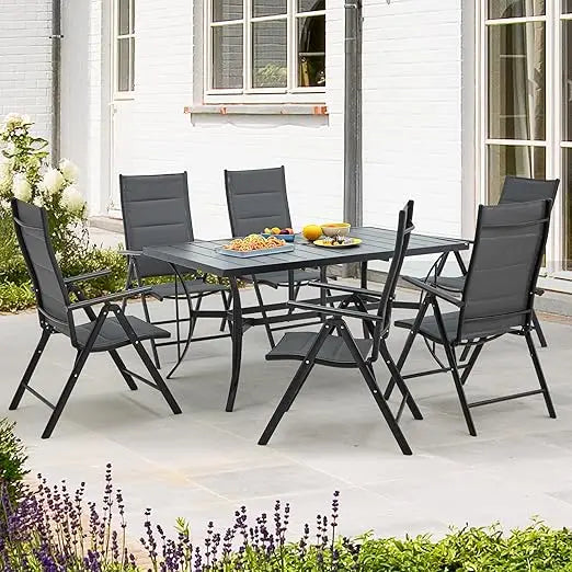 7-Piece All-Weather Outdoor Rattan Patio Dining Set
