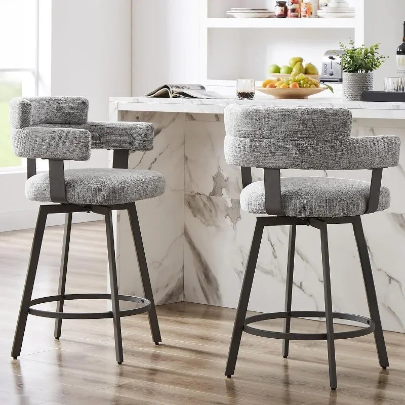 Full Back Swivel Counter Stools, Set of 2