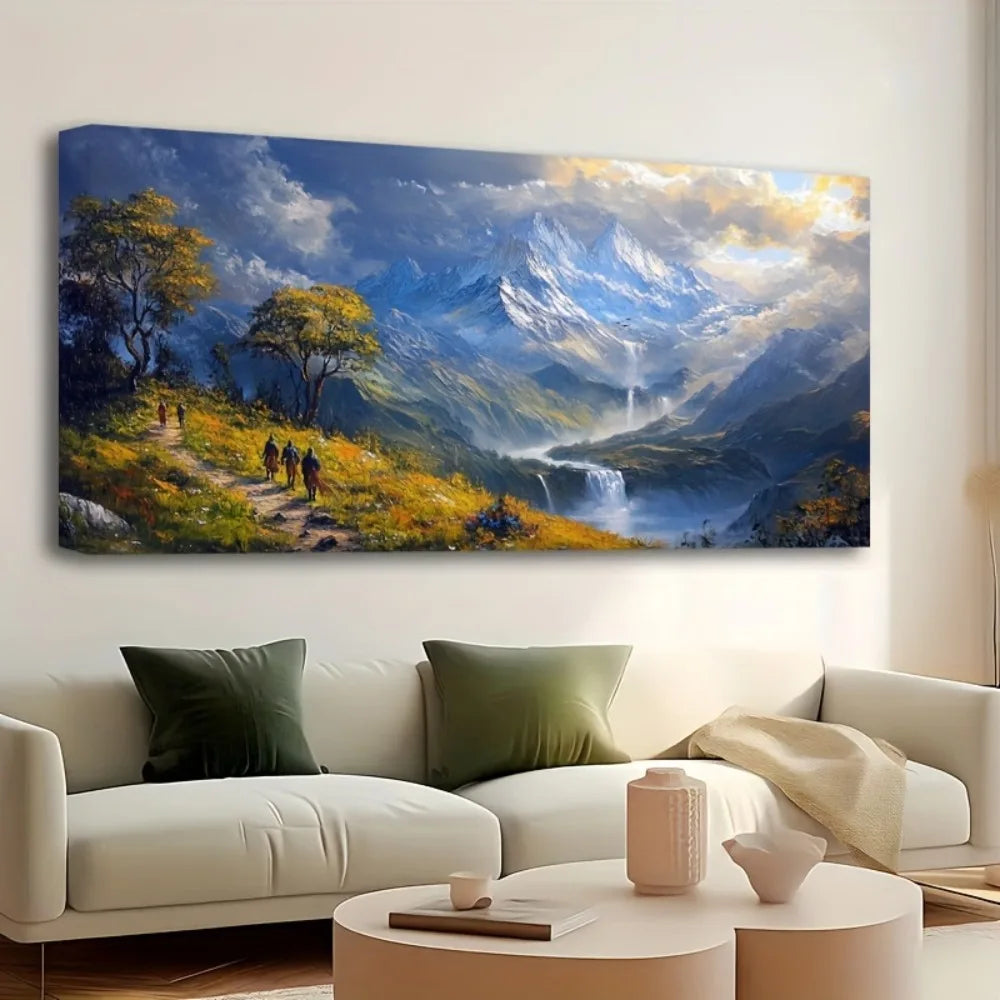 Wood Frame Painting, Sierra Nevada, California Landscape
