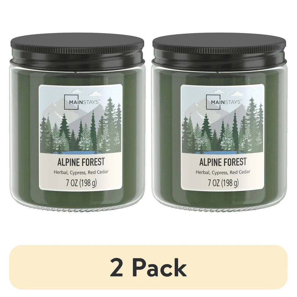 Alpine Forest Scented Aromatherapy Candle, 2 Pack
