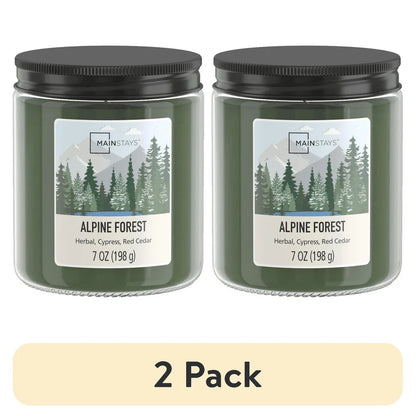 Alpine Forest Scented Aromatherapy Candle, 2 Pack