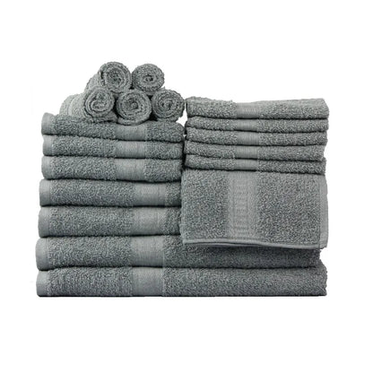 18-Piece 100% Cotton Super Absorbent Towel Set