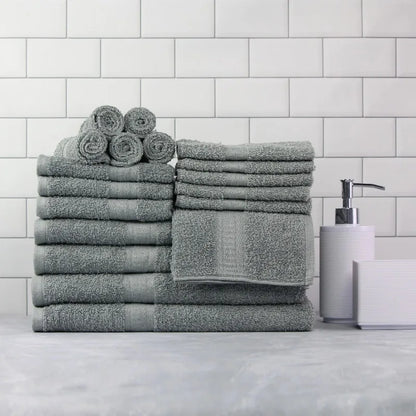 18-Piece 100% Cotton Super Absorbent Towel Set