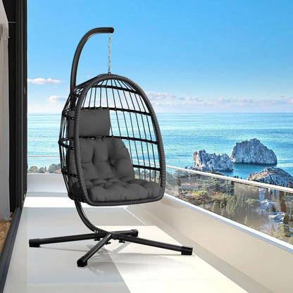Rattan Wicker Hanging Swing Egg Chair