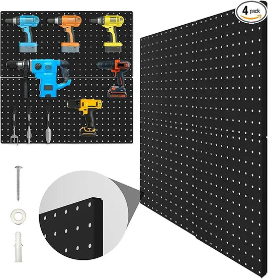 4 Pack Metal Pegboard Heavy Duty Wall Panels