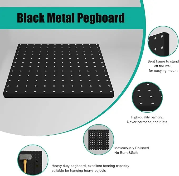 4 Pack Metal Pegboard Heavy Duty Wall Panels