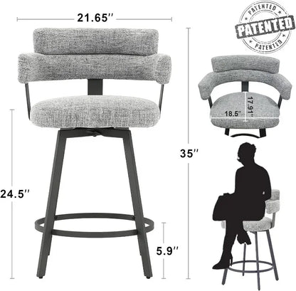 Full Back Swivel Counter Stools, Set of 2