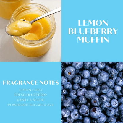 Lemon Blueberry Muffin Scented Candle, Triple Wick
