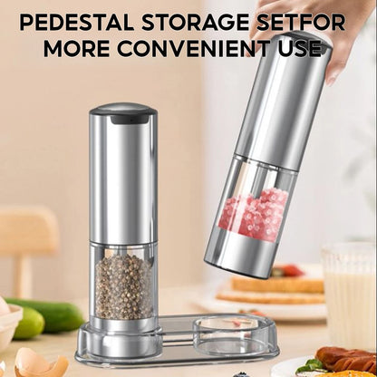 Electric Salt and Pepper Grinder Set (2 Pack)