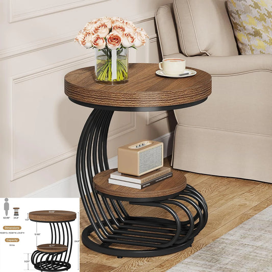 Tables - Round End, Industrial, Small and Nightstand
