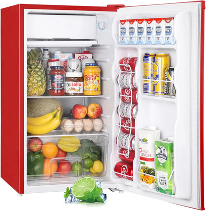 Upstreman 3.2 Cu. Ft. Mini Fridge/Freezer, Adjustable Thermostat