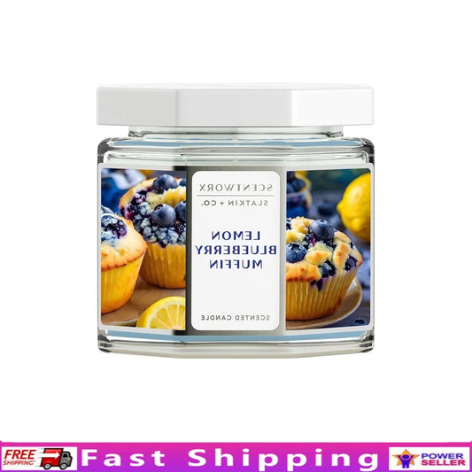 Lemon Blueberry Muffin Scented Candle, Triple Wick