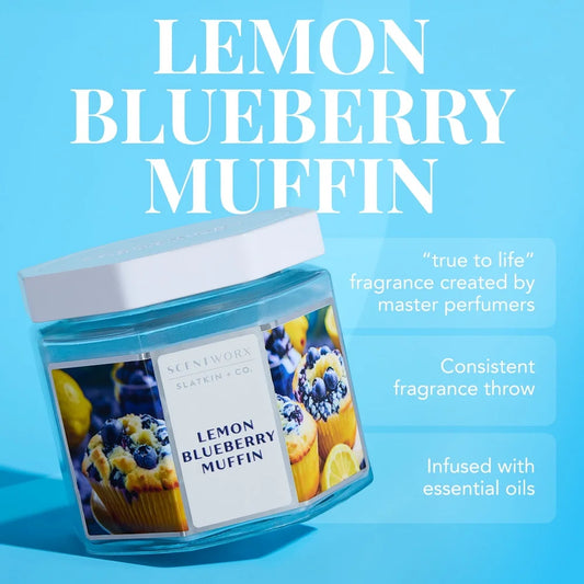 Lemon Blueberry Muffin Scented Candle, Triple Wick