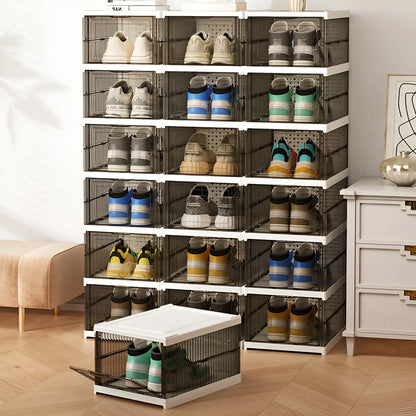 Free Standing Clear Shoe Storage Unit
