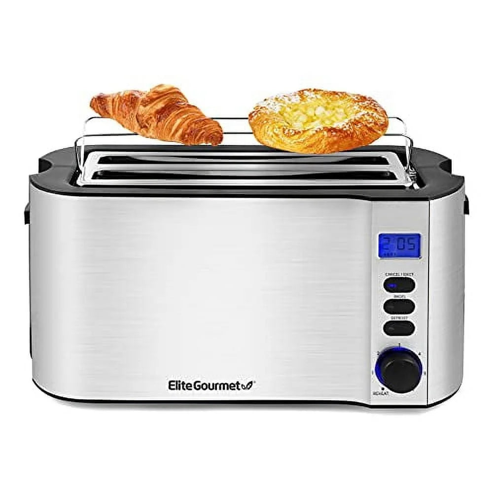 4-Slice Digital Stainless Steel Long-Slot Toaster