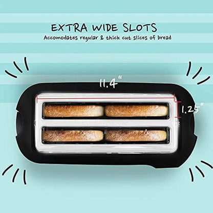 4-Slice Digital Stainless Steel Long-Slot Toaster