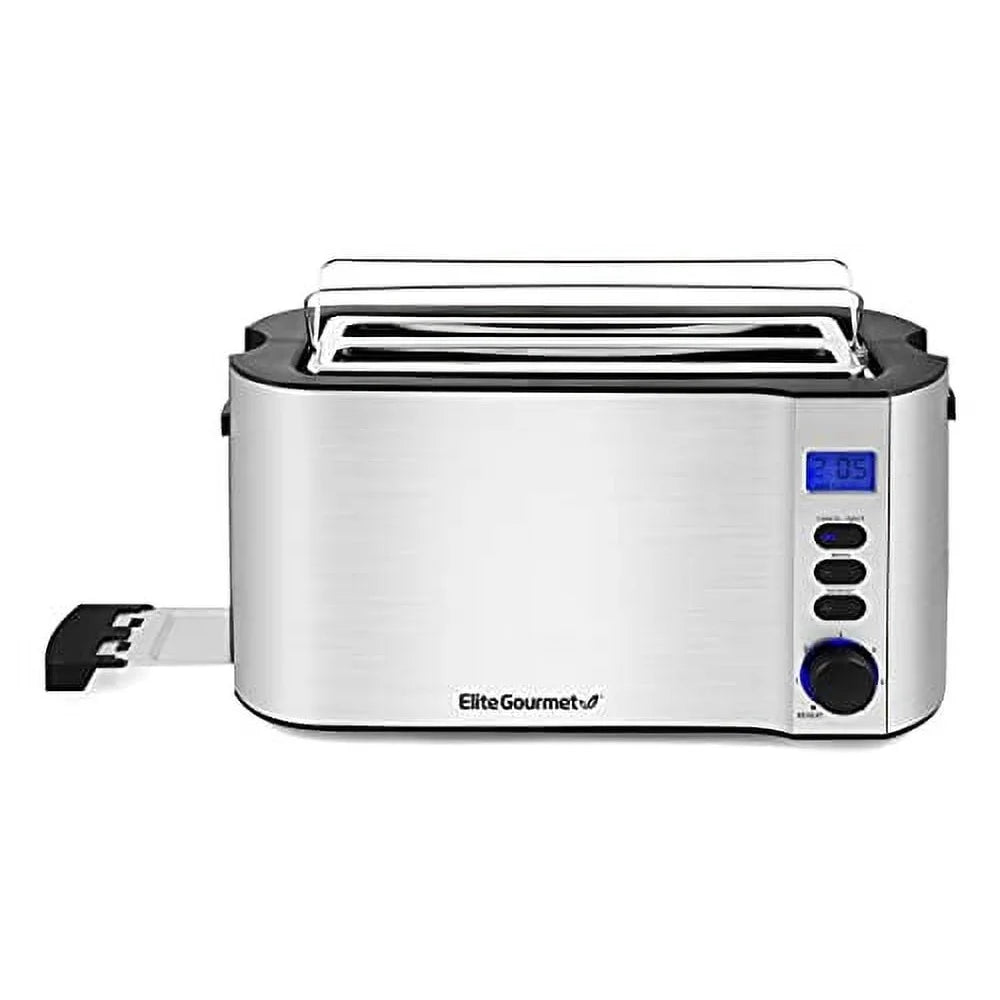 4-Slice Digital Stainless Steel Long-Slot Toaster