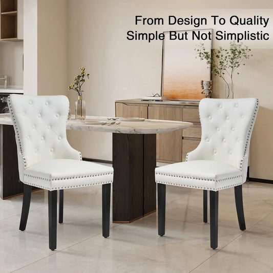 Tufted PU Leather Dining Chairs