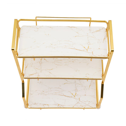 3 Tier Gold Bathroom Countertop Organizer