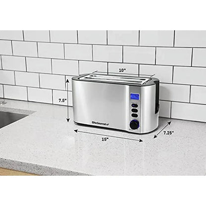 4-Slice Digital Stainless Steel Long-Slot Toaster